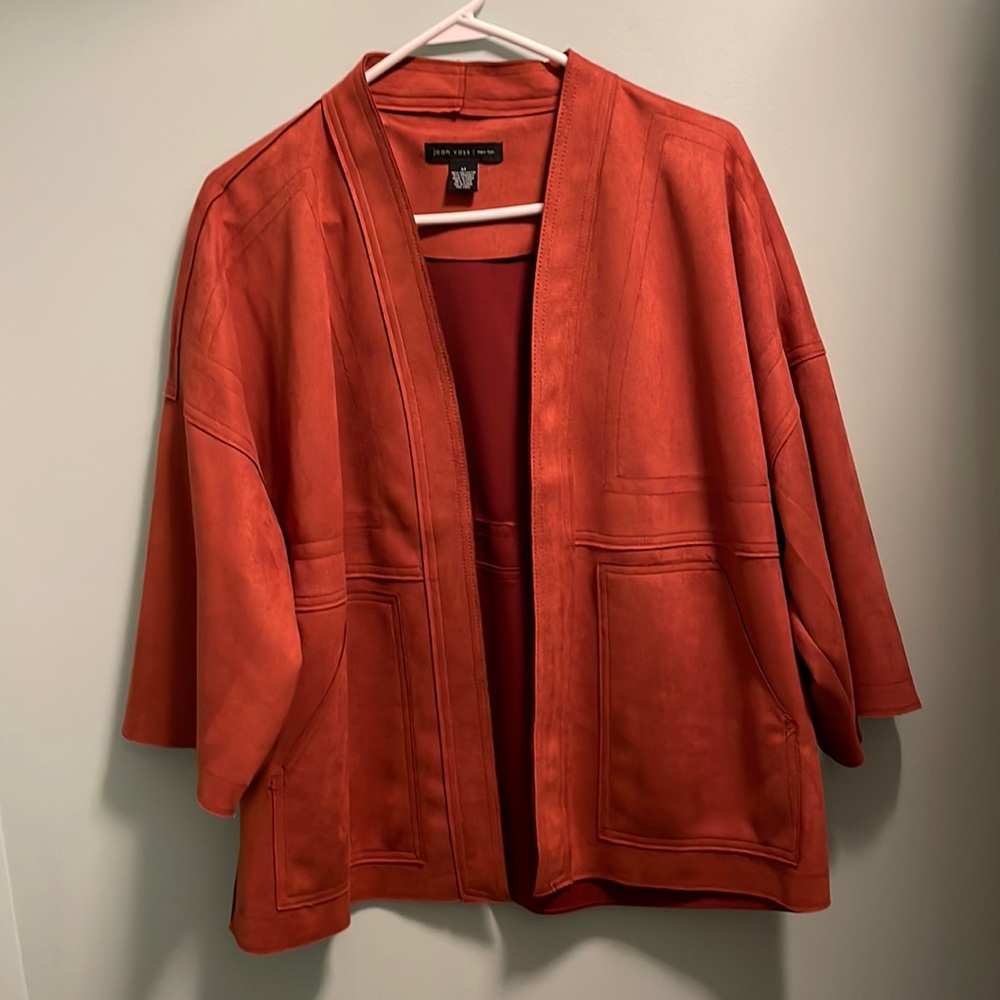 Joan Vass micro suede jacket